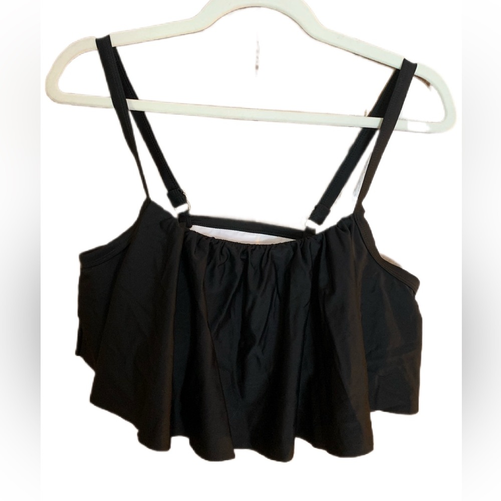 Cupshe Black Ruffle Bikini Top